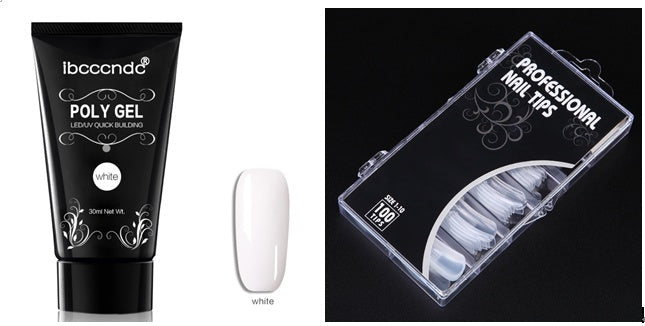 JMT-558602 Crystal Extension Glue Kit with 100 Scaled Nail Crystals and Accessories