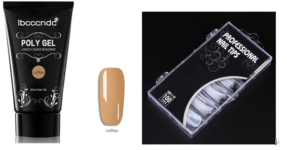 JMT-558602 Crystal Extension Glue Kit with 100 Scaled Nail Crystals and Accessories