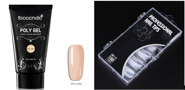 JMT-558602 Crystal Extension Glue Kit with 100 Scaled Nail Crystals and Accessories