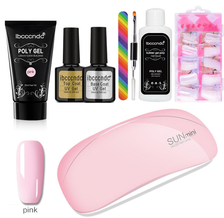 JMT-558602 Crystal Extension Glue Kit with 100 Scaled Nail Crystals and Accessories