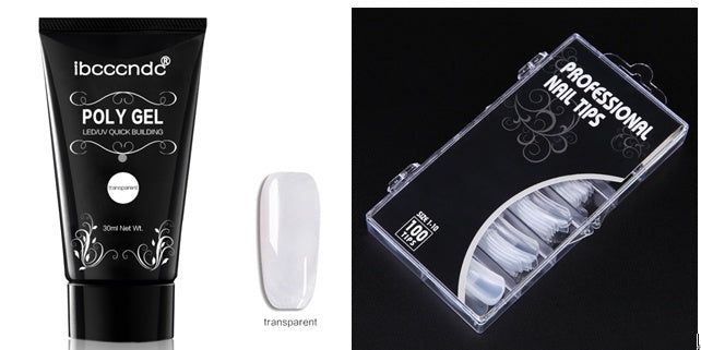 JMT-558602 Crystal Extension Glue Kit with 100 Scaled Nail Crystals and Accessories