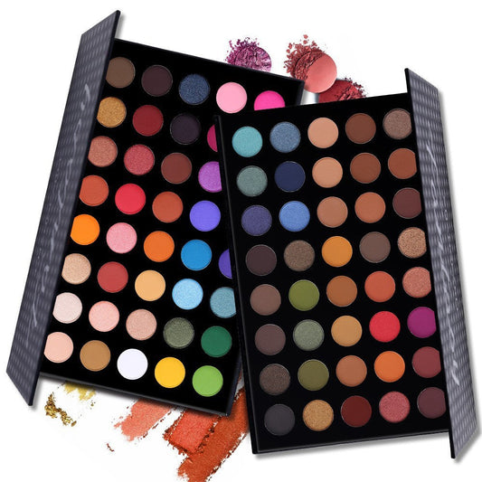 JMT-558730 40-Color Earth Tone Eye Shadow Palette with Brown, Sky Blue, and Pumpkin Orange Shades