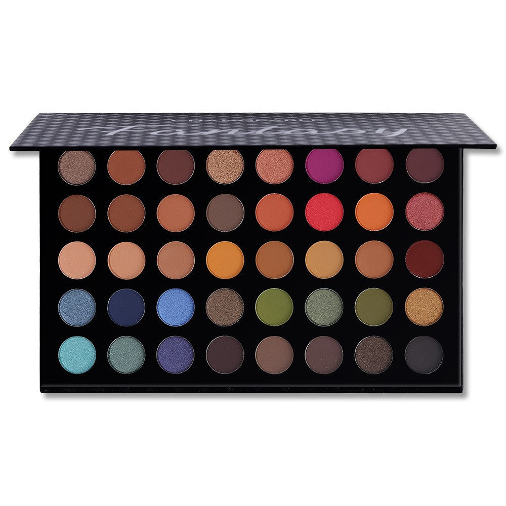 JMT-558730 40-Color Earth Tone Eye Shadow Palette with Brown, Sky Blue, and Pumpkin Orange Shades