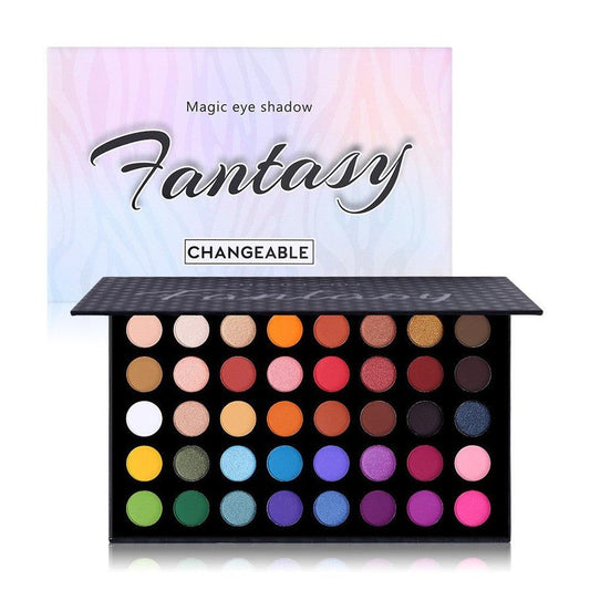 JMT-558730 40-Color Earth Tone Eye Shadow Palette with Brown, Sky Blue, and Pumpkin Orange Shades