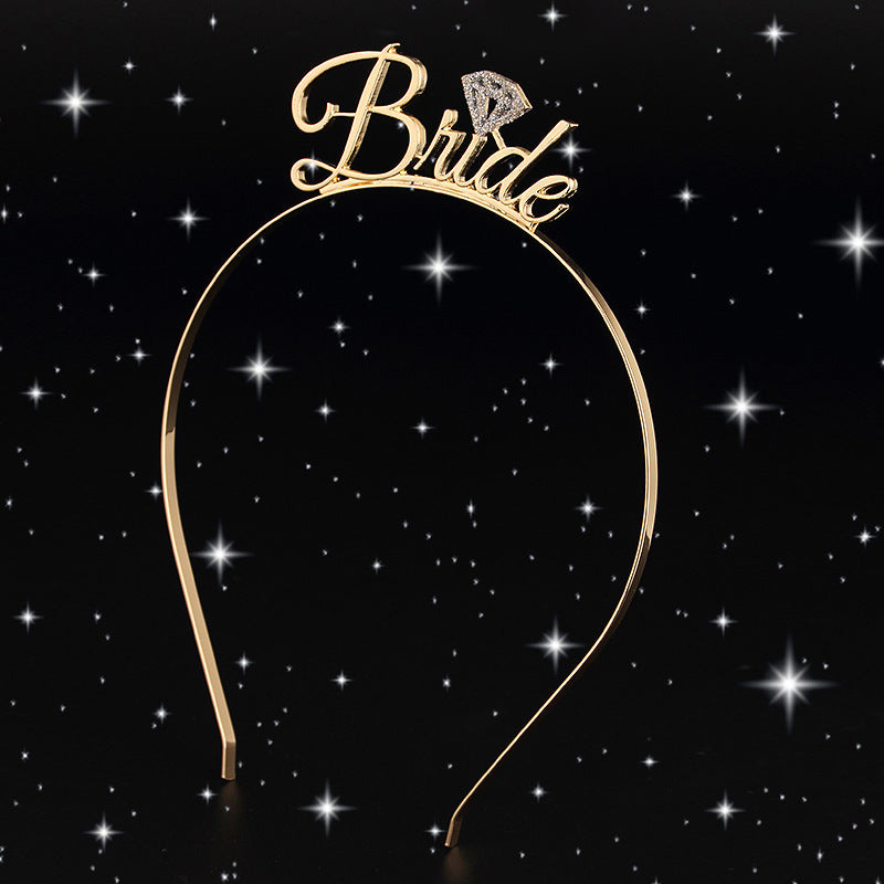 JMT-558986 Elegant Alloy Headband for Brides and Bridesmaids - European & American Style Hair Crown