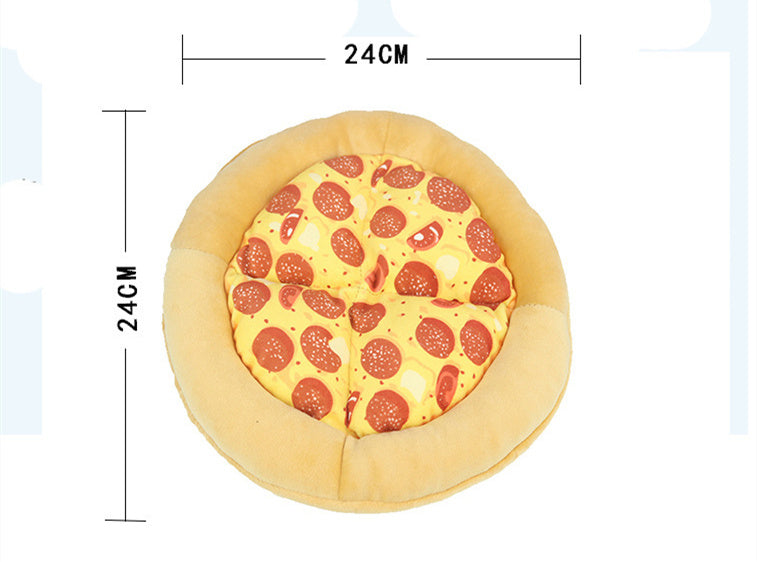 JMT-559434 Bite-Resistant Pet Toy with Sound Paper Design - Cloth Pizza, 24x24x2.5cm
