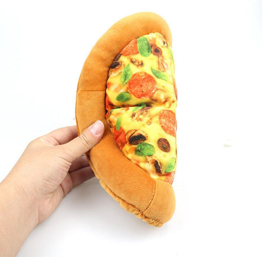JMT-559434 Bite-Resistant Pet Toy with Sound Paper Design - Cloth Pizza, 24x24x2.5cm