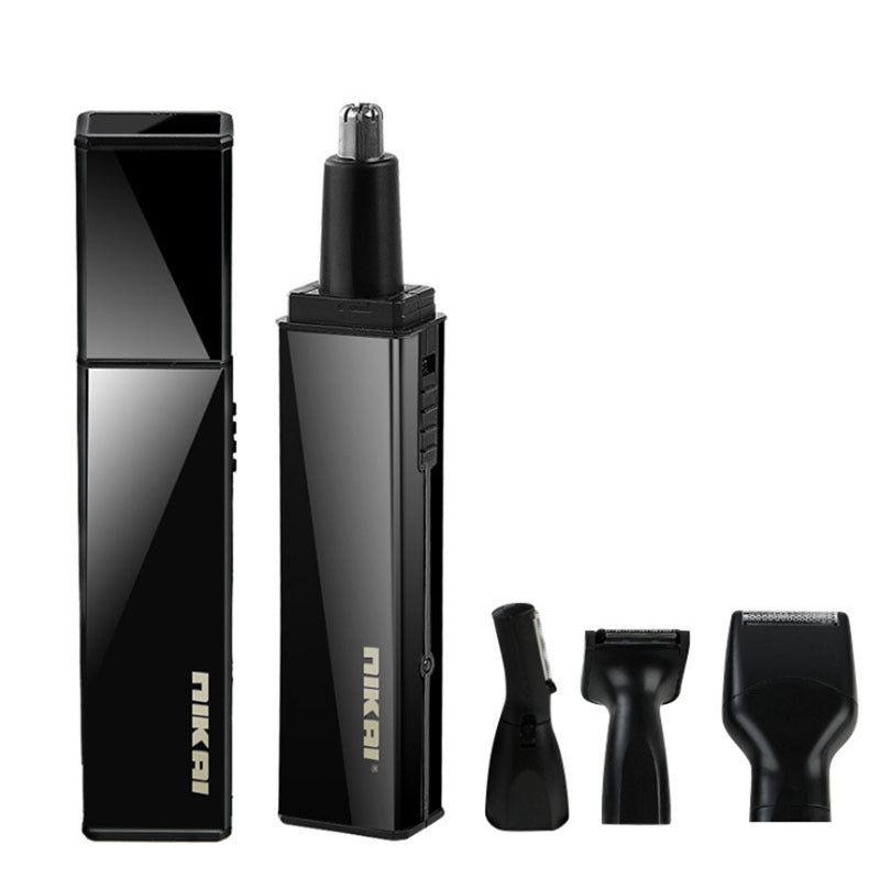 JMT-559434 Rechargeable Black Multifunctional Razor with Alternative Head and Waterproof Design