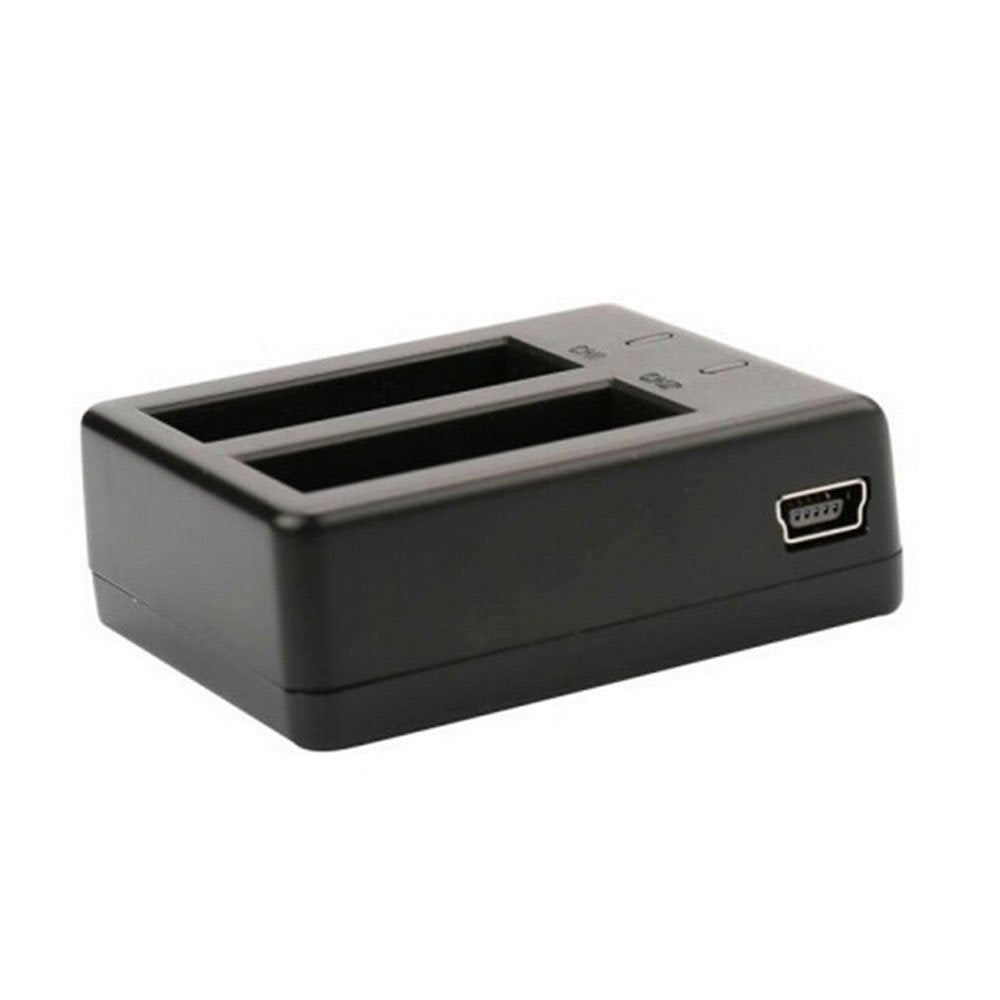 JMT-559626 Dual Charger for EKEN H9 H9R H3R H8PRO H8R & SJCAM SJ4000 SJ5000 - Compact 1050mAh Battery Charging Station
