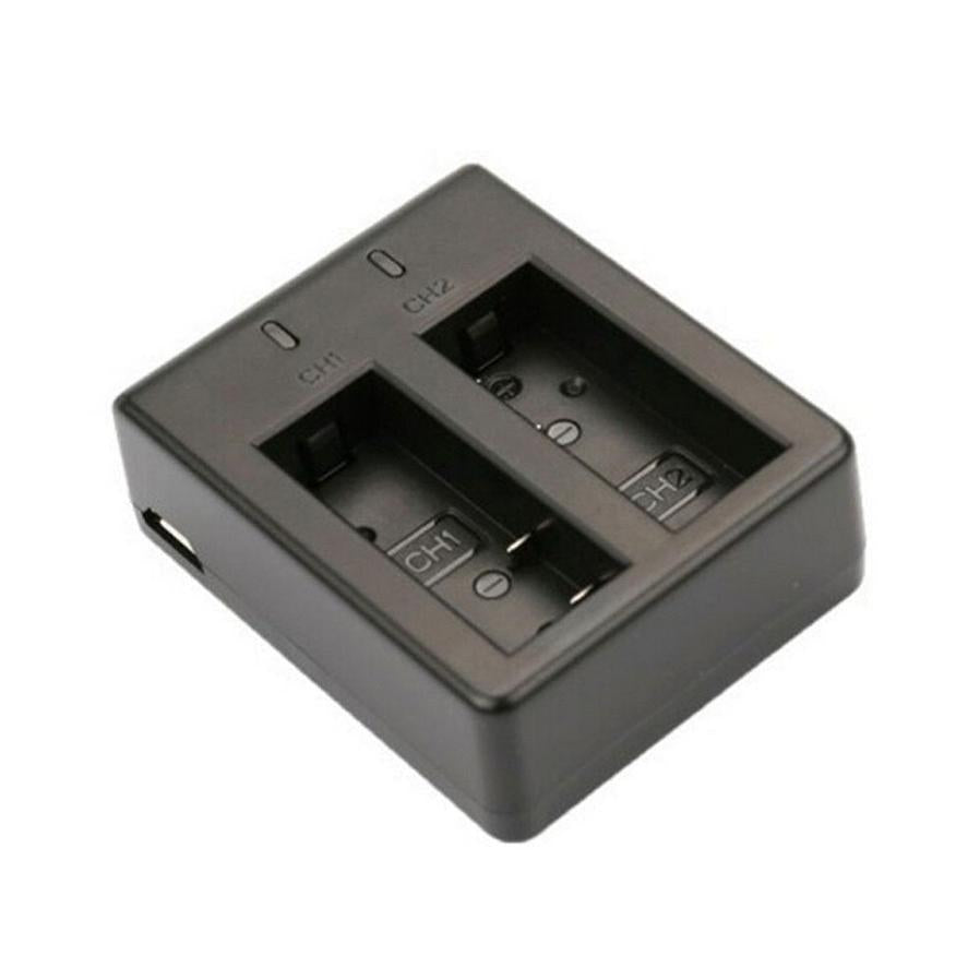 JMT-559626 Dual Charger for EKEN H9 H9R H3R H8PRO H8R & SJCAM SJ4000 SJ5000 - Compact 1050mAh Battery Charging Station