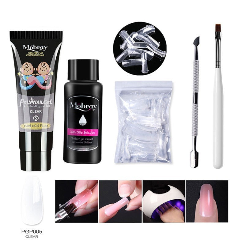 JMT-559754 Nail Enhancement Crystal Extension Glue Kit - 15ml for UV Gel, Acrylic, and Natural Nails