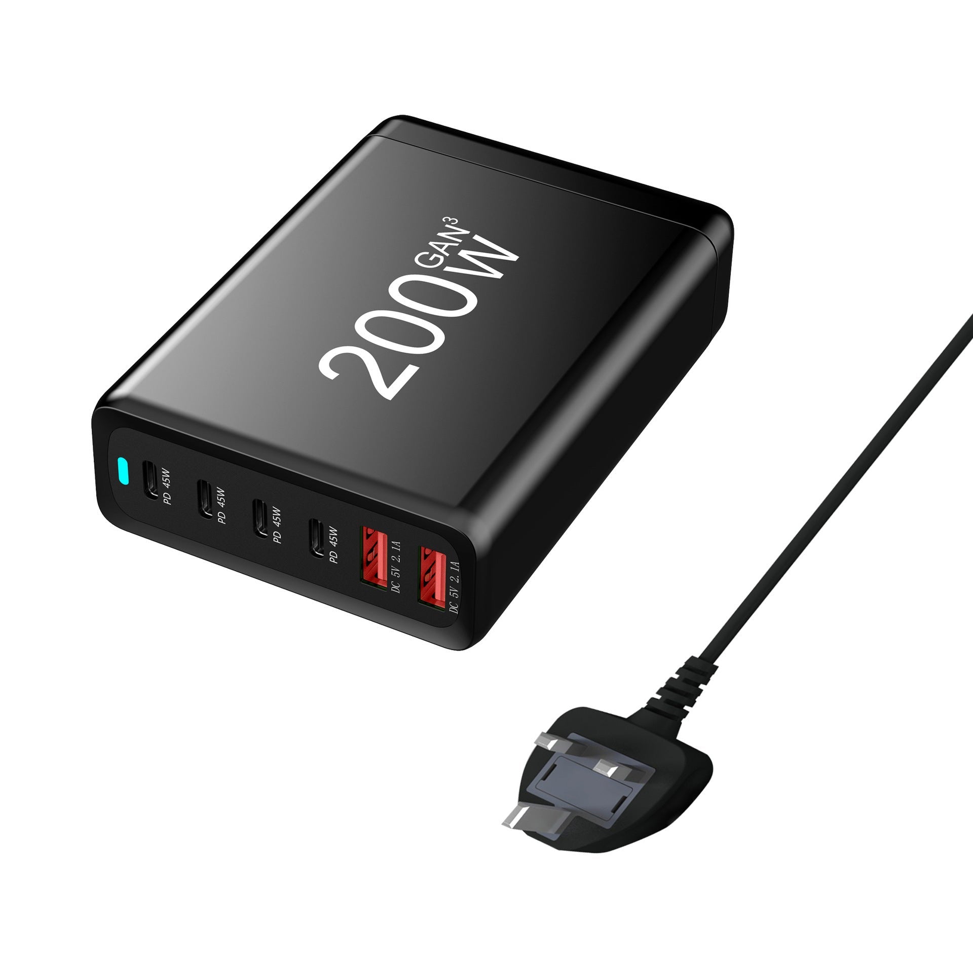 JMT-560138 200W Gallium Nitride Fast Charge Type-C USB Charger - Universal Compatibility