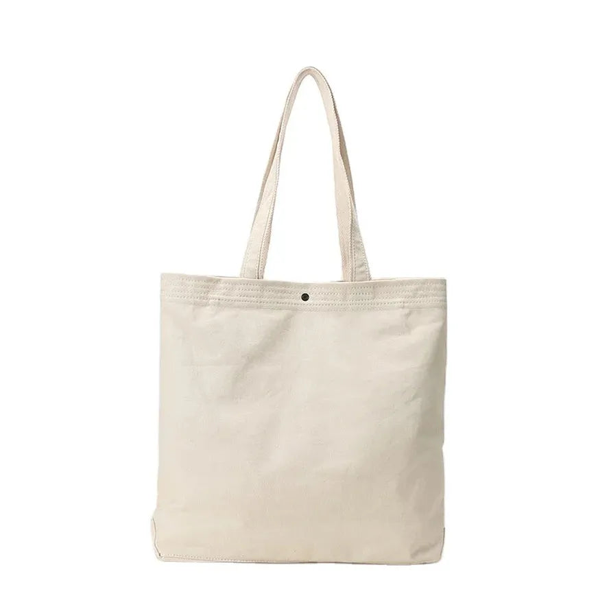 JMT-560138 Korean-Inspired Large Capacity Canvas Shoulder Tote Bag for Women