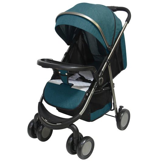 JMT-560458 Foldable Baby Stroller with Tray - Compact Travel System Pushchair for Infants