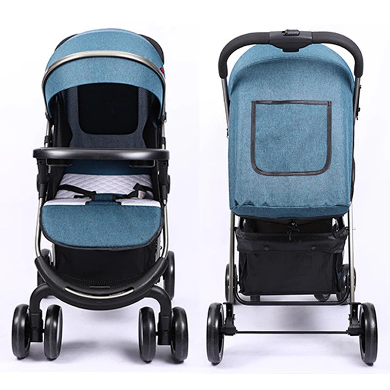 JMT-560458 Foldable Baby Stroller with Tray - Compact Travel System Pushchair for Infants