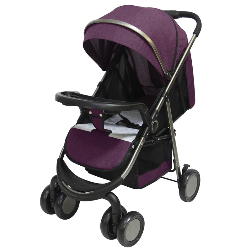 JMT-560458 Foldable Baby Stroller with Tray - Compact Travel System Pushchair for Infants