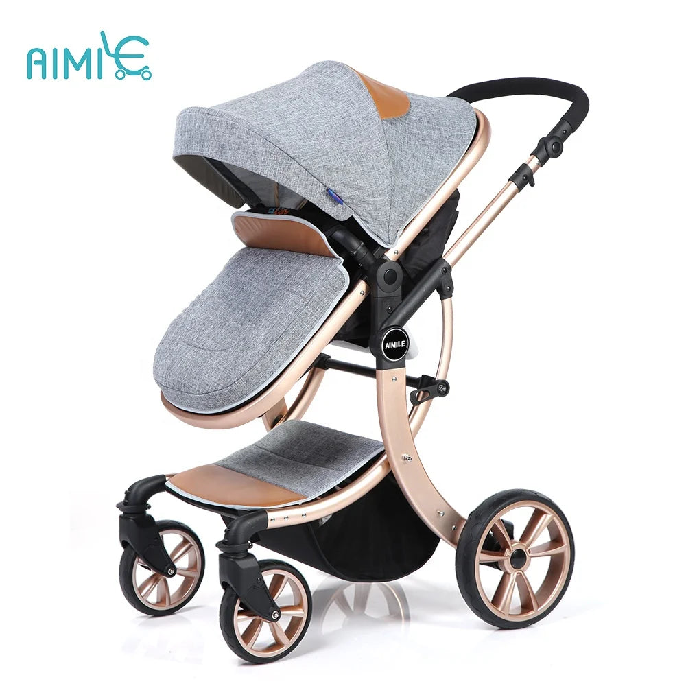 JMT-560778 Luxury 3-in-1 Baby Pushchair with High Landscape Design for Comfortable Strolling