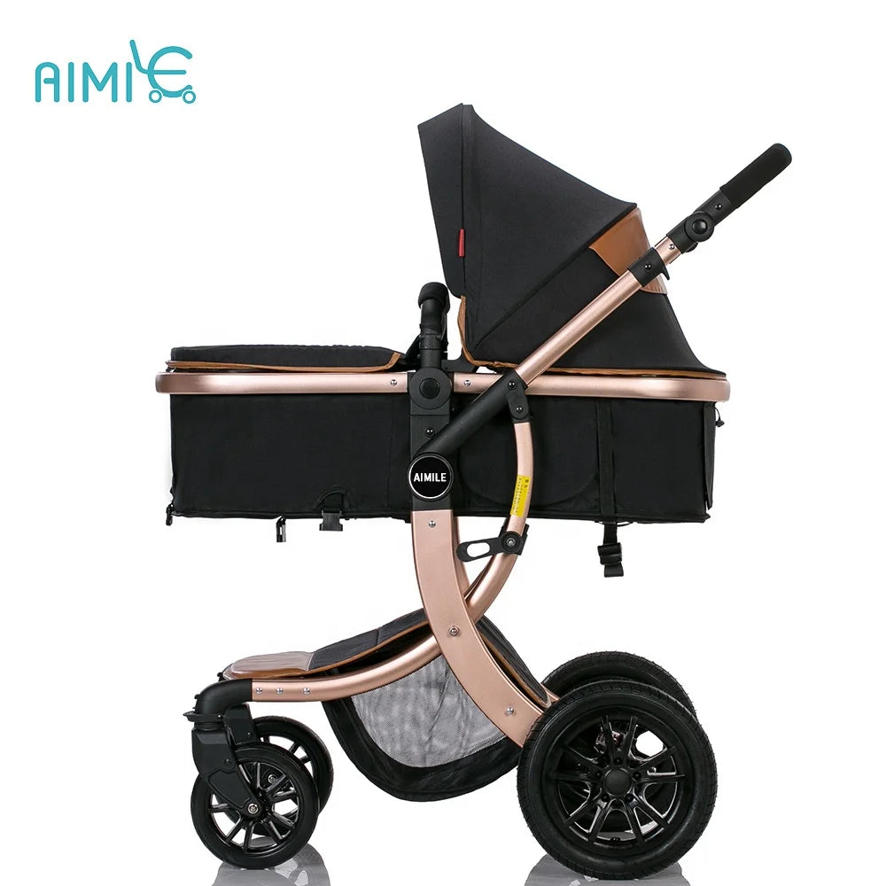 JMT-560778 Luxury 3-in-1 Baby Pushchair with High Landscape Design for Comfortable Strolling