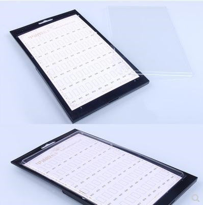 JMT-560906 Nail Art Display Color Card Exhibition Board - 60 Color Display with Manicure Tools in Pink and White