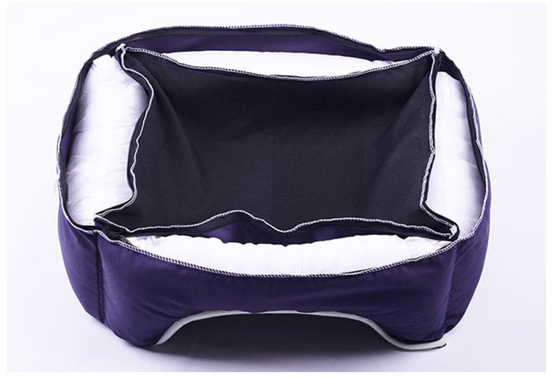 JMT-560906 Removable and Washable Pet Nest in Nautical Theme: Rudder, Anchor, Compass Design