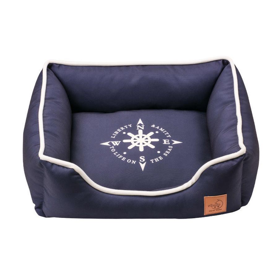 JMT-560906 Removable and Washable Pet Nest in Nautical Theme: Rudder, Anchor, Compass Design