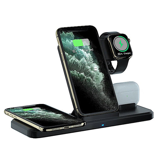 JMT-561290 Universal Three-in-One Bracket Wireless Charger with Indicator Function - Black