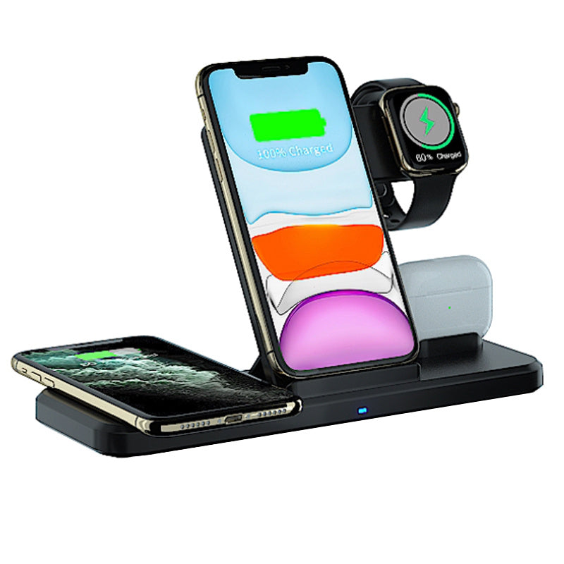 JMT-561290 Universal Three-in-One Bracket Wireless Charger with Indicator Function - Black