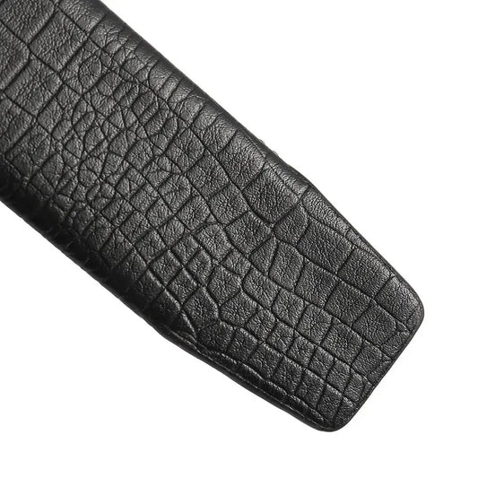 JMT-561354 Durable Automatic Leather Belt with Scratch-Resistant Edging