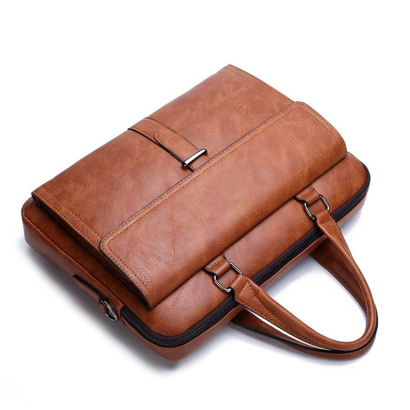 JMT-561418 Professional PU Leather Laptop Briefcase for Business and Travel
