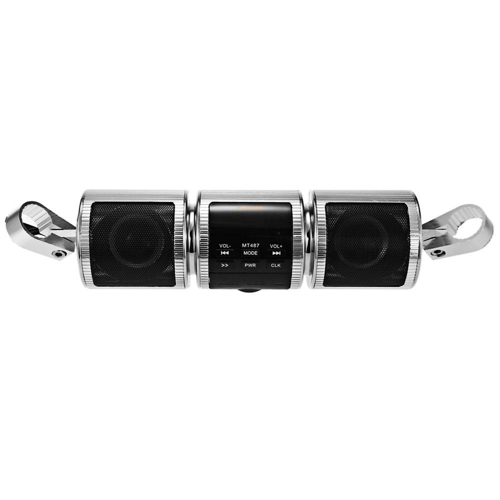 JMT-561418 Waterproof Bluetooth Motorcycle Speakers with FM Radio, USB and AUX Audio Player