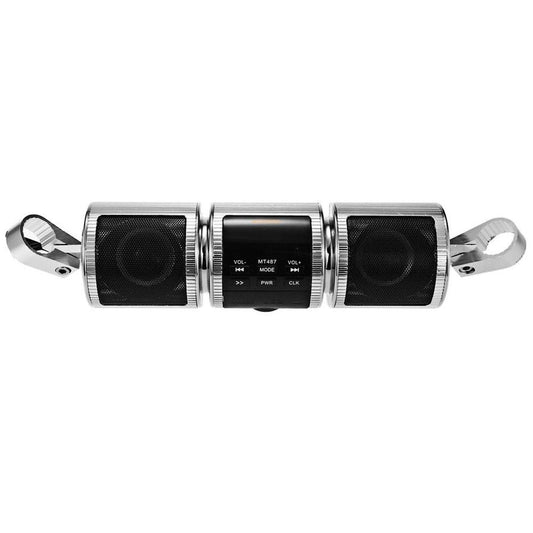 JMT-561418 Waterproof Bluetooth Motorcycle Speakers with FM Radio, USB and AUX Audio Player