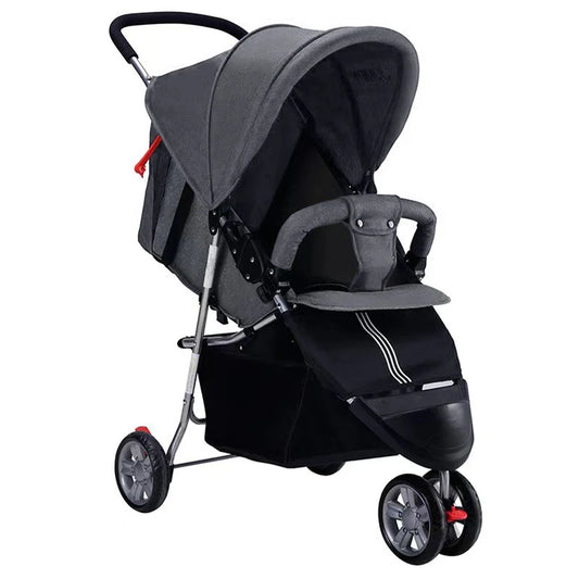 JMT-561610 Lightweight Foldable Baby Stroller with Steel Frame and Adjustable Canopy
