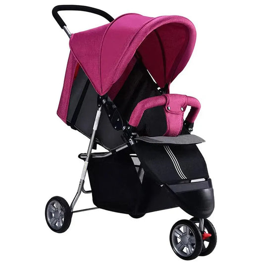 JMT-561610 Lightweight Foldable Baby Stroller with Steel Frame and Adjustable Canopy