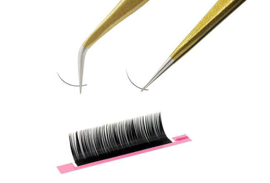 JMT-561866 Curved and Straight Stainless Steel Tweezers for Eyelash Extensions and Makeup Application