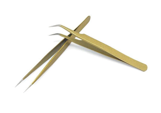 JMT-561866 Curved and Straight Stainless Steel Tweezers for Eyelash Extensions and Makeup Application