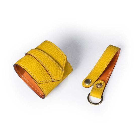 JMT-561930 Leather Earphone Bag with Anti-Lost Rope, Compatible with Apple AirPods, Multiple Colors Available