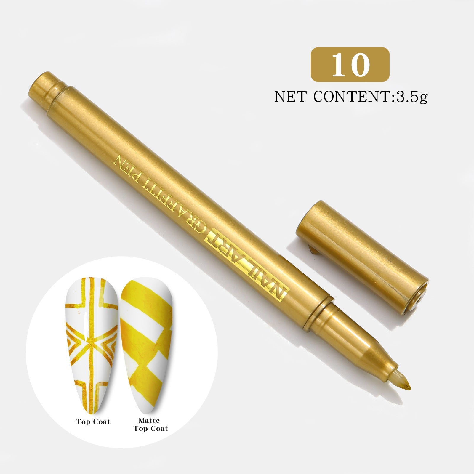 JMT-562058 Nail Art Painting Pen Set with One-Step Glue - 12 Color Smudge Pens and Dot Tool