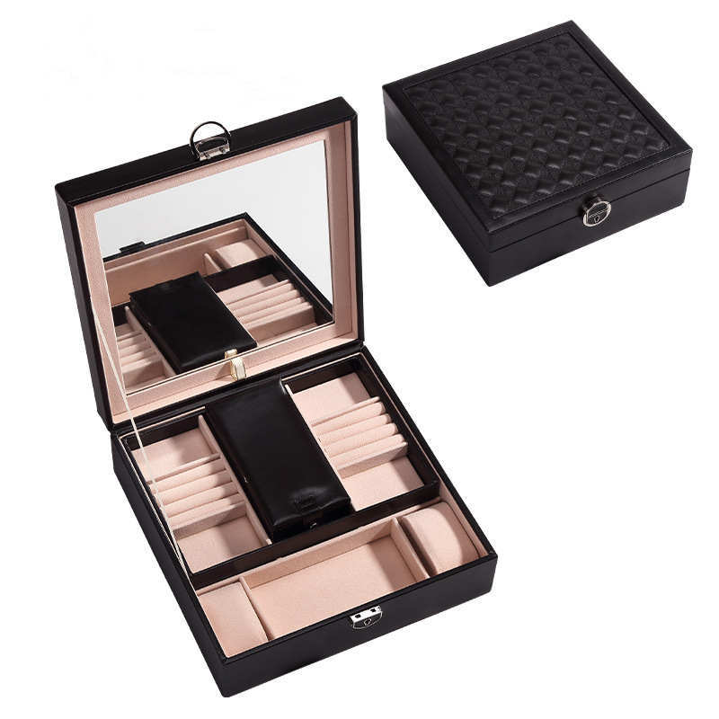 JMT-562186 European Style Large-Capacity Jewelry and Cosmetic Storage Box with Organizer Features