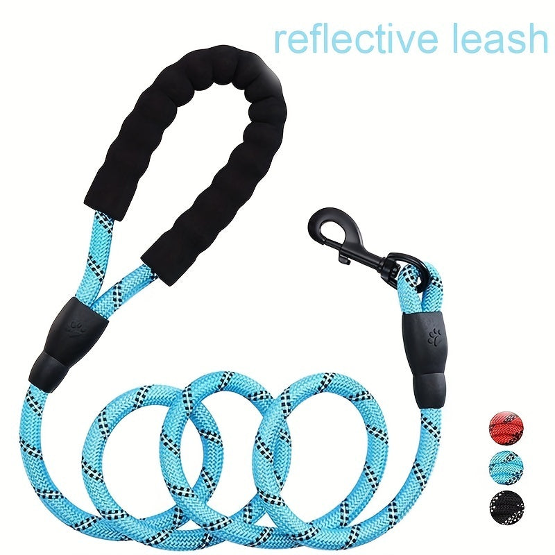 JMT-562250 Elastic Dog Leash with Padded Handle for Comfortable Jogging and Training, 5 Feet Reflective Rope and Adjustable Waist Belt for Hands-Free Pet Walking