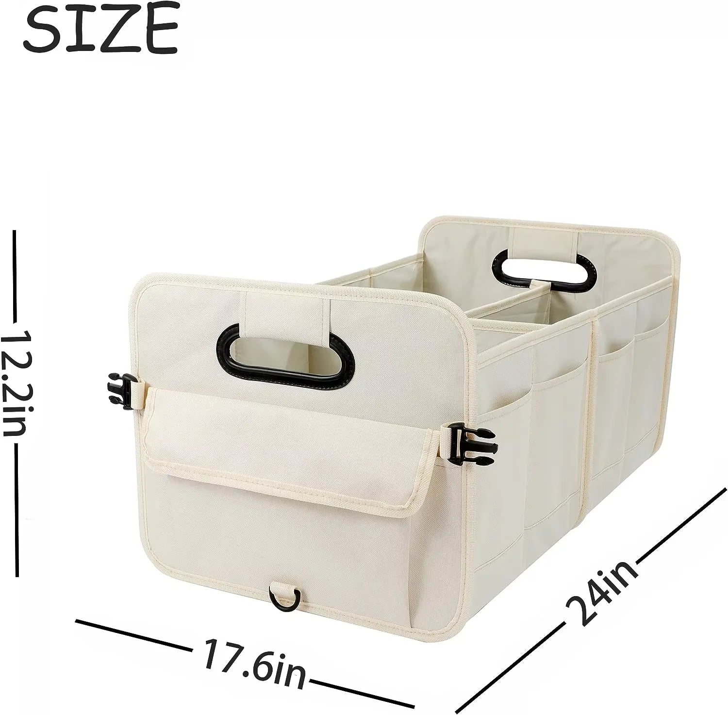 JMT-562378 Collapsible Multi-Compartment Car Trunk Organizer for SUVs