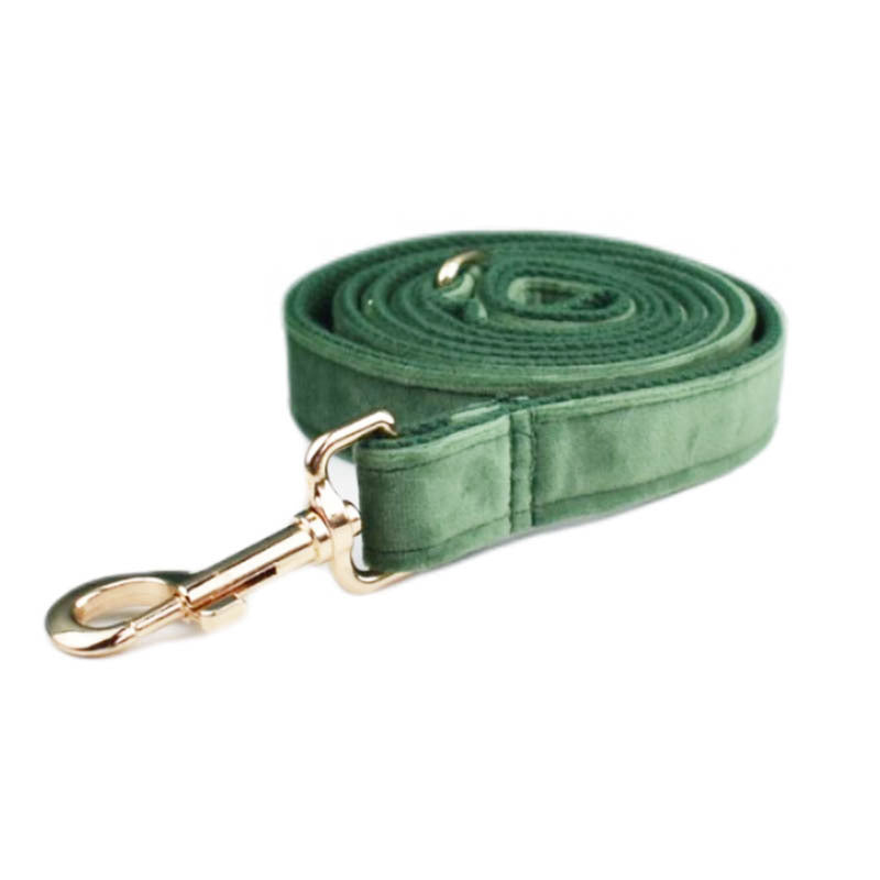 JMT-563082 Scalable Velvet Fabric Dog Collar Set with Bow, Flower, Vest, Leash & Poop Bag