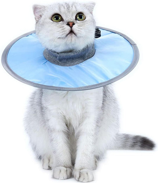 JMT-563402 Adjustable Waterproof Cat Recovery Collar for Post-Surgery Wound Protection - Lightweight Pet Cone Collar