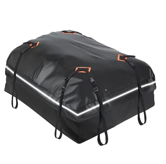 JMT-563530 Waterproof Rooftop Cargo Carrier Bag - 15 Cubic Feet Large Capacity, Durable 500D PVC Material for All Vehicles