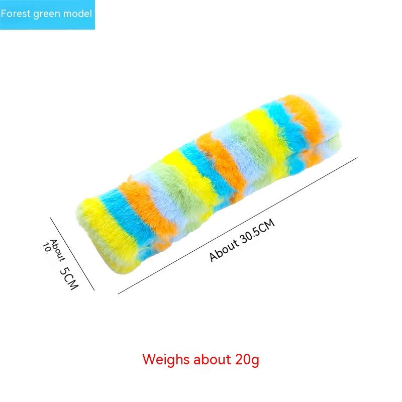 JMT-563722 Rainbow Plush Cat Pillow Toy - Soft, Colorful Pet Cuddly Companion