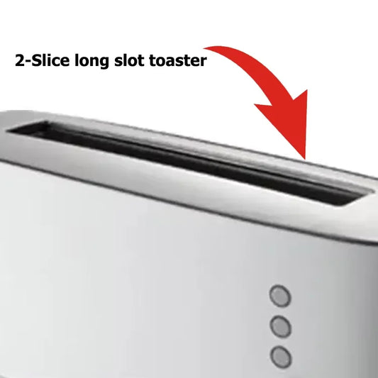 JMT-563850 1000W Slim Two Slice Toaster with 6 Setting Shade Control