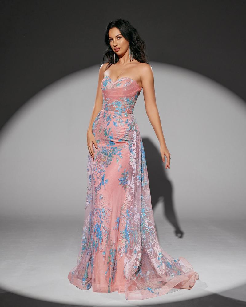 JMT-563978 Elegant Pink Evening Dress for Women - Timeless Style and Grace