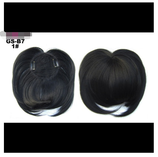 JMT-564426 Short High Temperature Silk Chemical Fiber Wig with Peach Heart Bangs for Men