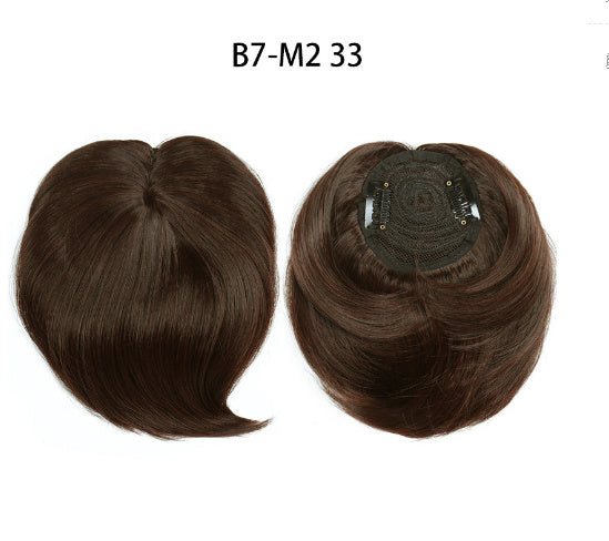 JMT-564426 Short High Temperature Silk Chemical Fiber Wig with Peach Heart Bangs for Men