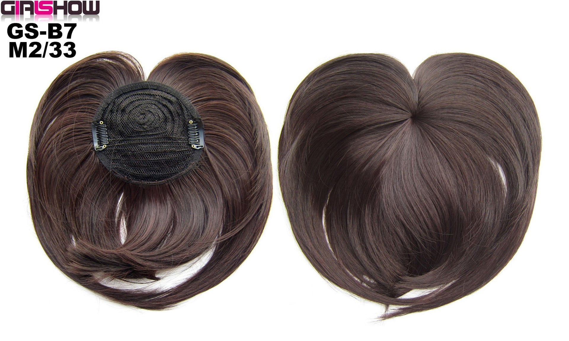 JMT-564426 Short High Temperature Silk Chemical Fiber Wig with Peach Heart Bangs for Men