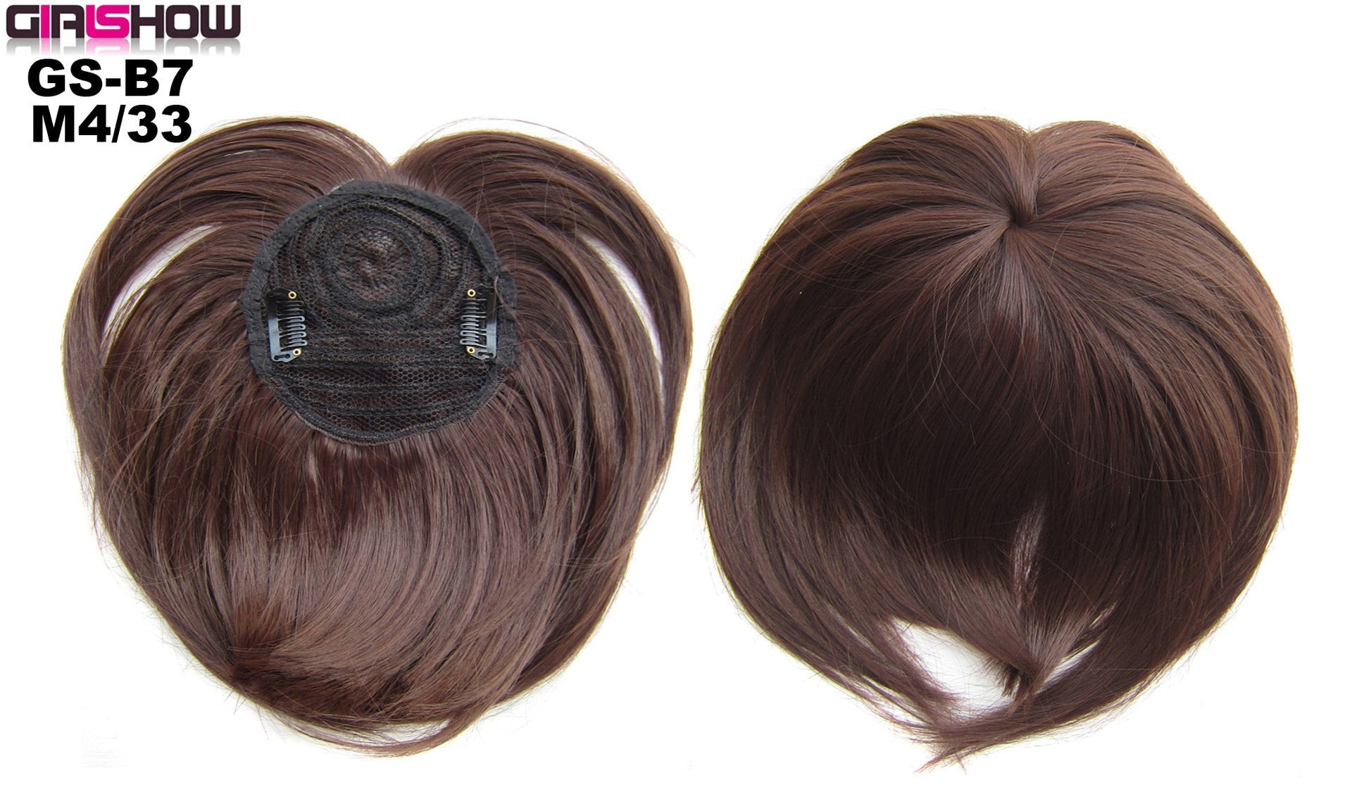 JMT-564426 Short High Temperature Silk Chemical Fiber Wig with Peach Heart Bangs for Men